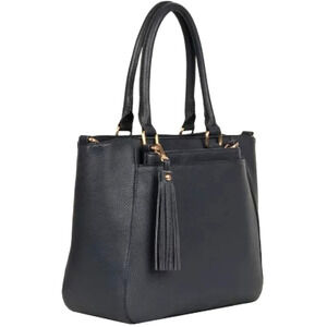 Cute Vegan Leather Tote with Tassel EUC ❤️